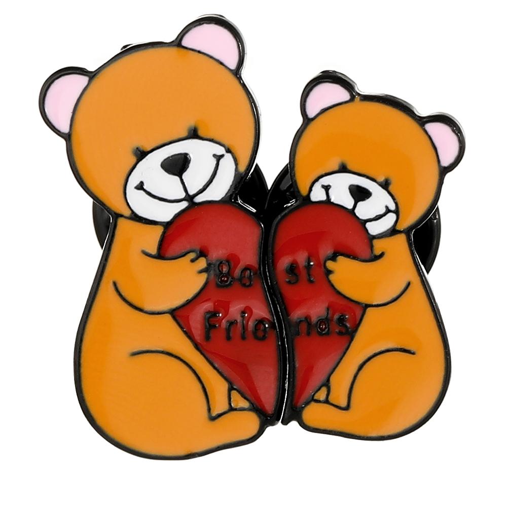 2Pcs/Set Cartoon Best Friends Broken Heart Puzzle Bear Enamel Brooches Cute BFF Friendship Animal Pins
2Pcs/Set Cartoon Best Friends Broken Heart Puzzle Bear Enamel Brooches Cute BFF Friendship Animal Pins