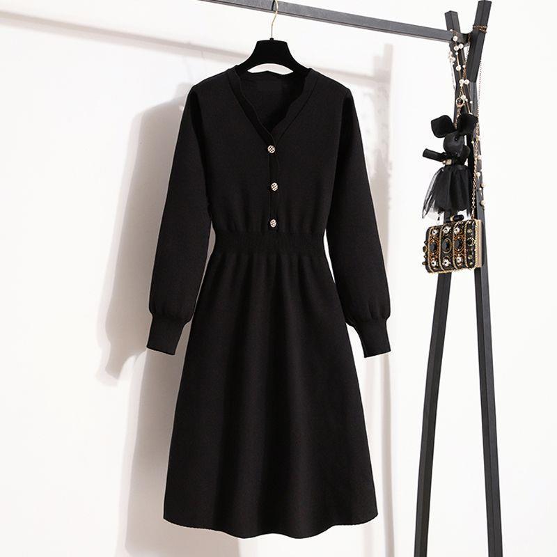 2025 Autumn/Winter Slim-Fit Knit Dress: Waist-Cinching, Elegant Midi Style M for 47.5-54 kg чёрный
2025 Autumn/Winter Slim-Fit Knit Dress: Waist-Cinching, Elegant Midi Style M for 47.5-54 kg чёрный