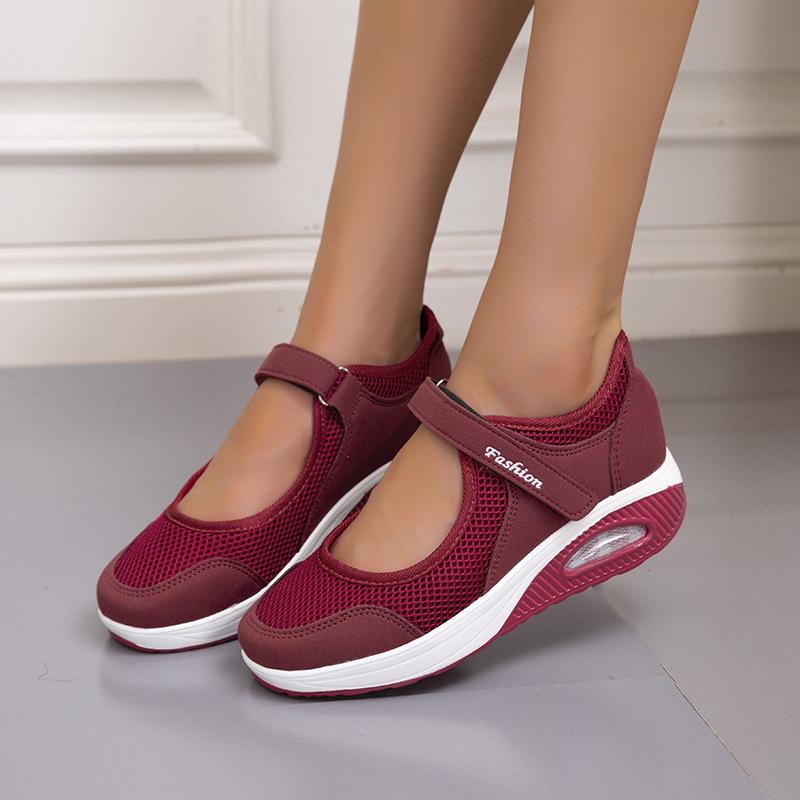 Hollow mesh middle heel single shoes spring and autumn air cushion Velcro mesh shoes wedge heel sandals 44 бордовий
Hollow mesh middle heel single shoes spring and autumn air cushion Velcro mesh shoes wedge heel sandals 44 бордовий