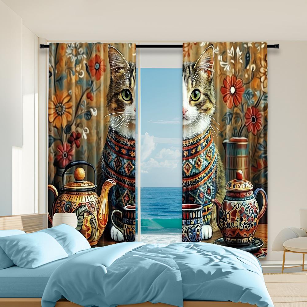 Set Of 2 Versatile Polyester Transparent Curtains Home Decoration Kit Use Bedrooms Living Rooms Made Room Window Treatment W100*H70(CM)-Hooks&1PCS
Set Of 2 Versatile Polyester Transparent Curtains Home Decoration Kit Use Bedrooms Living Rooms Made Room Window Treatment W100*H70(CM)-Hooks&1PCS