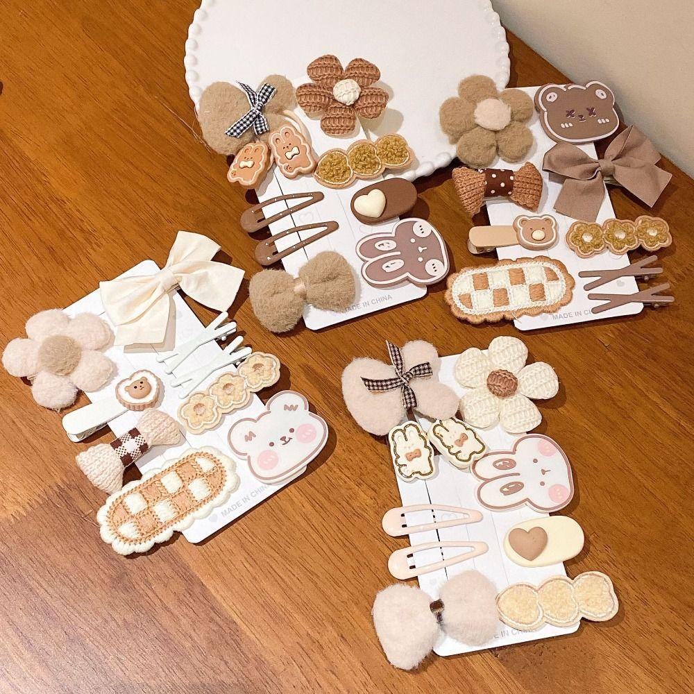 8Pcs/set Cute Hair Clips Plush Flower Headwear New Side Barrettes for Children Coffee-2
8Pcs/set Cute Hair Clips Plush Flower Headwear New Side Barrettes for Children Coffee-2