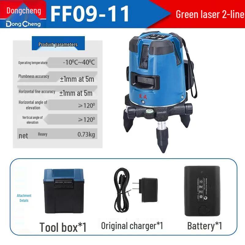 Dongcheng FF-16L Wall-mounted 16-line High-precision Green Laser Level.
Dongcheng FF-16L Wall-mounted 16-line High-precision Green Laser Level.