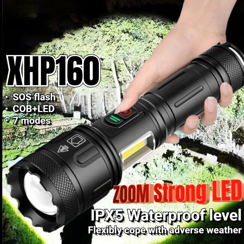 XHP160 LED + COB Белый/красный свет На открытом воздухе IPX5 Мощный фонарик USB-C Зарядка из алюминиевого сплава с боковыми огнями Светодиодный фонарик
XHP160 LED + COB Белый/красный свет На открытом воздухе IPX5 Мощный фонарик USB-C Зарядка из алюминиевого сплава с боковыми огнями Светодиодный фонарик