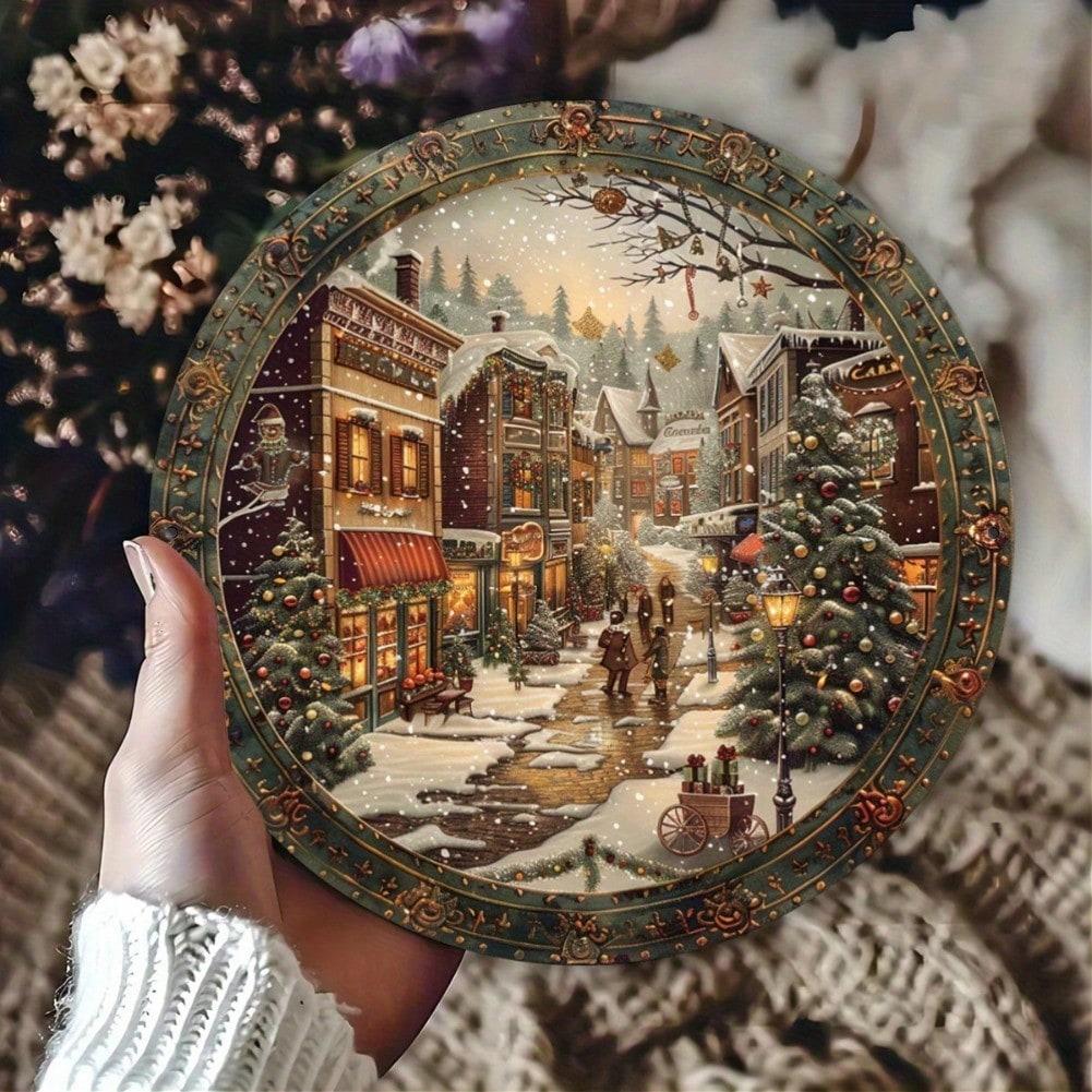 Vintage Christmas Tin Sign, Enchanted Snow Night Street Scene Metal Wall Art for Home Decor 20x20 різнокольоровий
Vintage Christmas Tin Sign, Enchanted Snow Night Street Scene Metal Wall Art for Home Decor 20x20 різнокольоровий