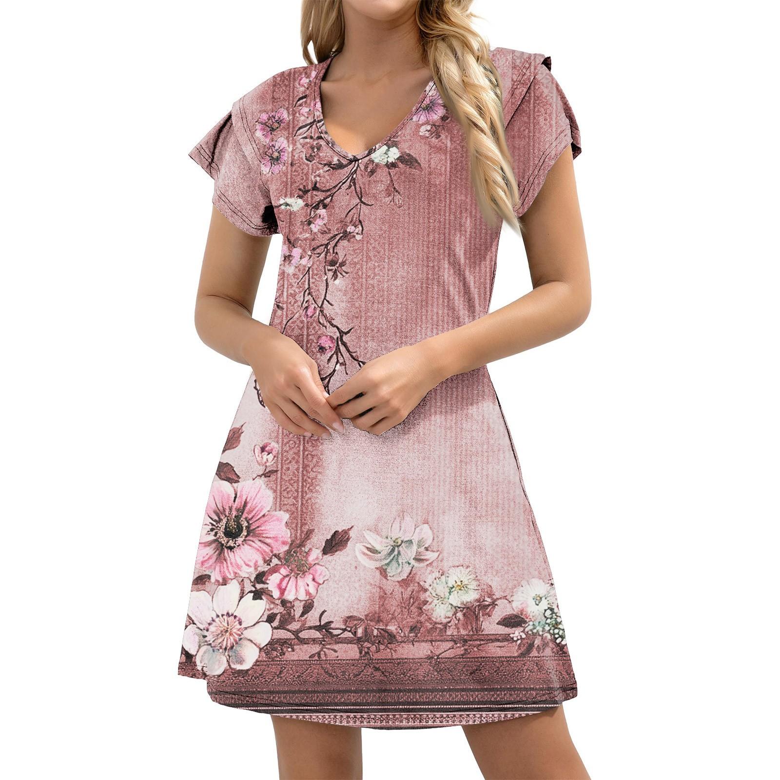 Women s Casual V-Neck A-Line Dress With Short Ruffled Edge Cuff Pocket Dress Cuff Pocket Dress XL кавун червоний колір
Women s Casual V-Neck A-Line Dress With Short Ruffled Edge Cuff Pocket Dress Cuff Pocket Dress XL кавун червоний колір