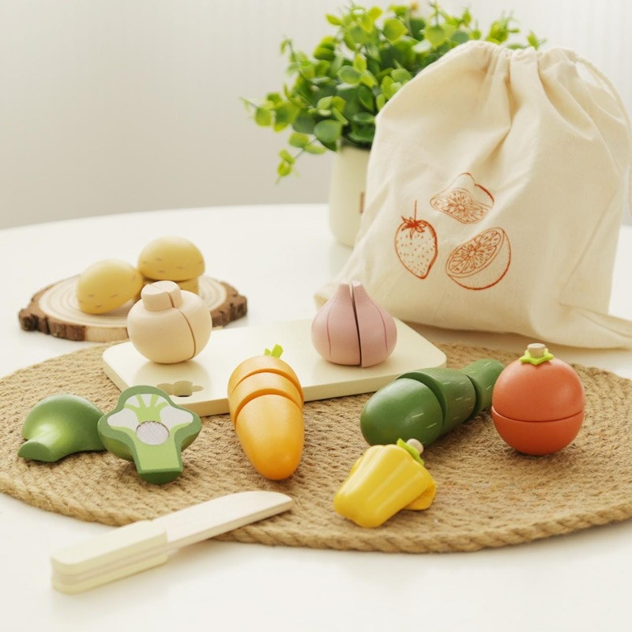 Cutting Vegetable Set - Wooden Play Food Kitchen Accessory, Multi - Pretend Play Accessories, Wooden Cutting Fruit Toys Playsets for Todd
Cutting Vegetable Set - Wooden Play Food Kitchen Accessory, Multi - Pretend Play Accessories, Wooden Cutting Fruit Toys Playsets for Todd