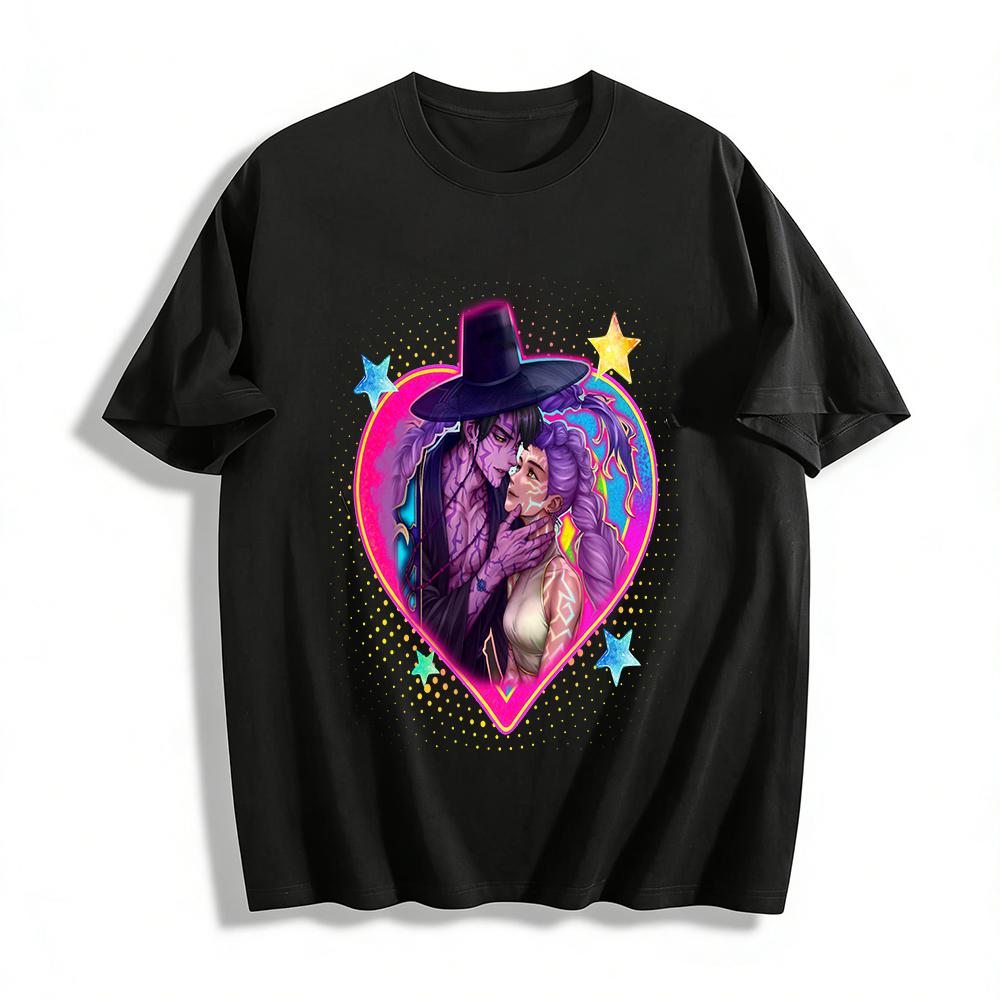 Dark Curse Pattern Couple Print Heart T-Shirt Trendy Street Style Unisex Casual Top Pure cotton T-shirt XXS
Dark Curse Pattern Couple Print Heart T-Shirt Trendy Street Style Unisex Casual Top Pure cotton T-shirt XXS