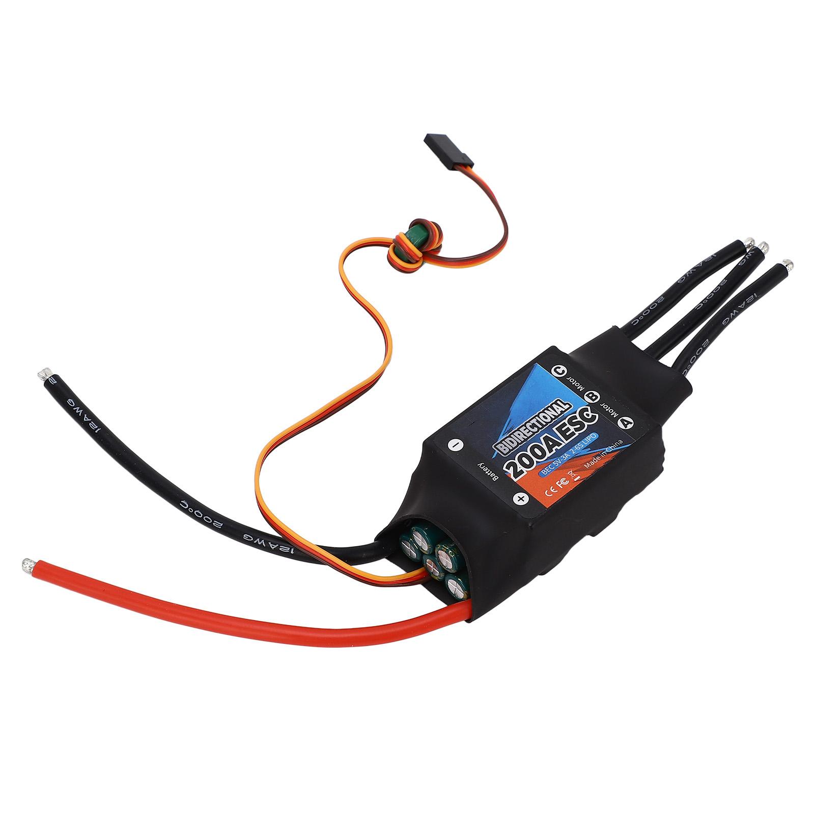 Brushless ESC Professional 5V 3A BEC Bidirectional 200A Electronic Speed Controller for RC Car Boat
Brushless ESC Professional 5V 3A BEC Bidirectional 200A Electronic Speed Controller for RC Car Boat