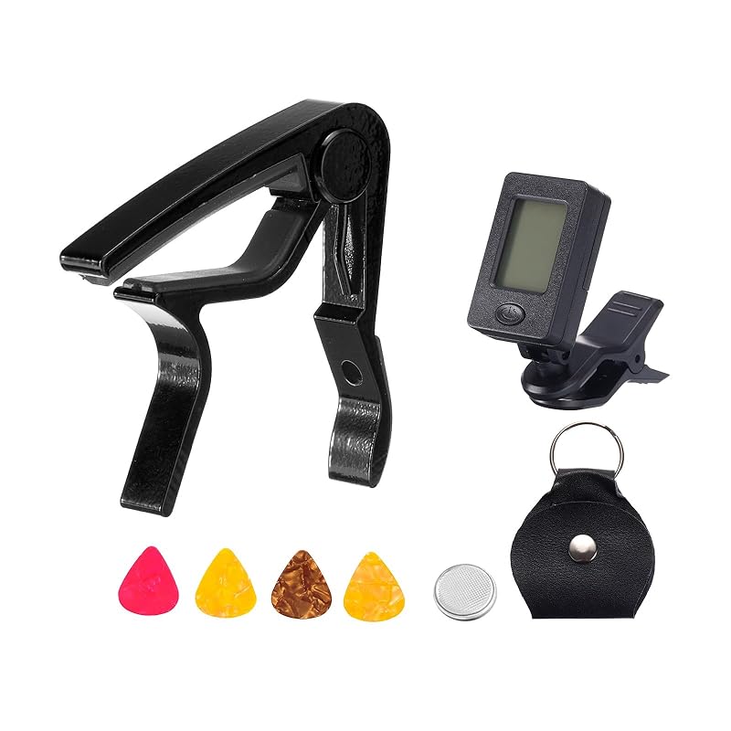 uxcell guitar capo tasto square clip-on tuner multifunctional acoustic guitar electric guitar for base black tone changer clip 1 set
uxcell guitar capo tasto square clip-on tuner multifunctional acoustic guitar electric guitar for base black tone changer clip 1 set