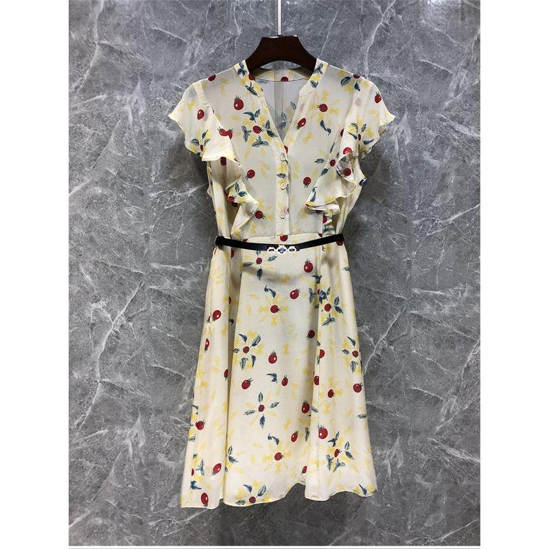 Petty Asset Classy Silk Floral Flounce Dress Female European Goods Summer Medium Graceful and Fashionable 46d22 Light yellow S
Petty Asset Classy Silk Floral Flounce Dress Female European Goods Summer Medium Graceful and Fashionable 46d22 Light yellow S