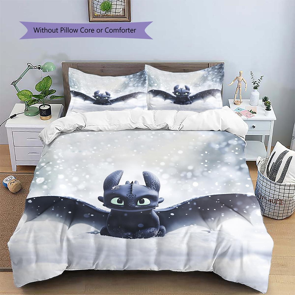 Toothless Cute Style Bedding Set Duvet Cover Pillowcase No Filler, Soft Home Bedroom Decor, Perfect Gift for Fans.chl 135x200cm
Toothless Cute Style Bedding Set Duvet Cover Pillowcase No Filler, Soft Home Bedroom Decor, Perfect Gift for Fans.chl 135x200cm