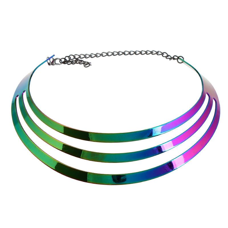 Layer Multi Metal Collar Necklace With Gradient Design For Unisex Gifting Wear
Layer Multi Metal Collar Necklace With Gradient Design For Unisex Gifting Wear