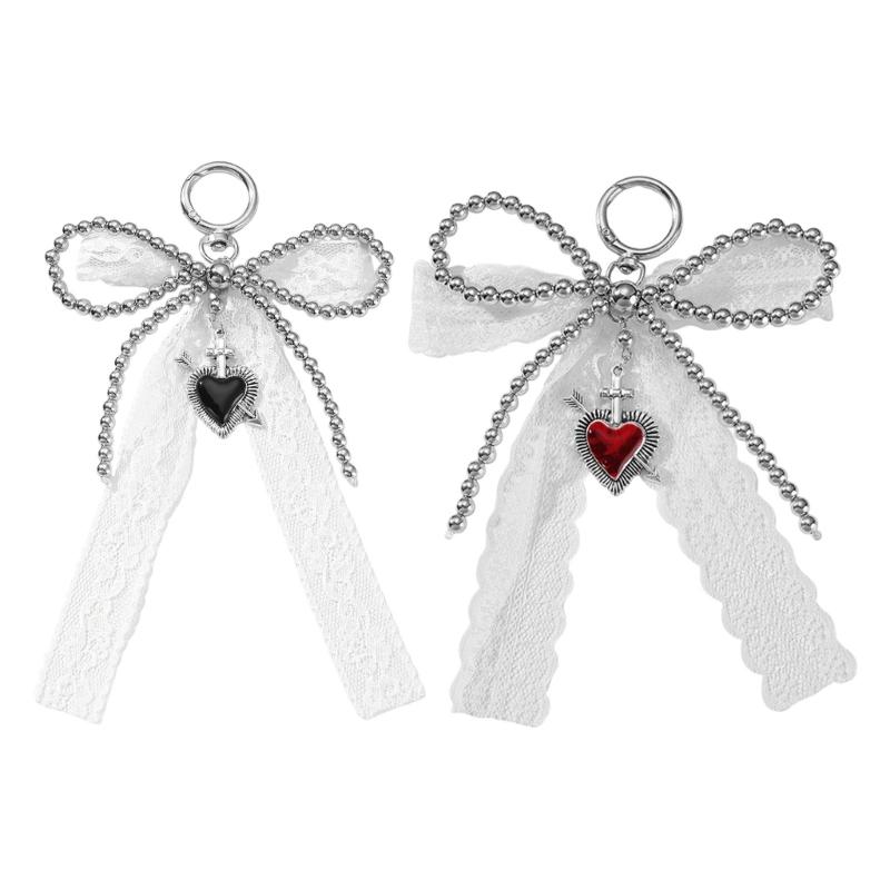 2Pcs Elegant Silver CCB Beaded Lace Bowknot Heart Keychain With Unique Design For Women And Men Zinc Alloy Gift 1
2Pcs Elegant Silver CCB Beaded Lace Bowknot Heart Keychain With Unique Design For Women And Men Zinc Alloy Gift 1