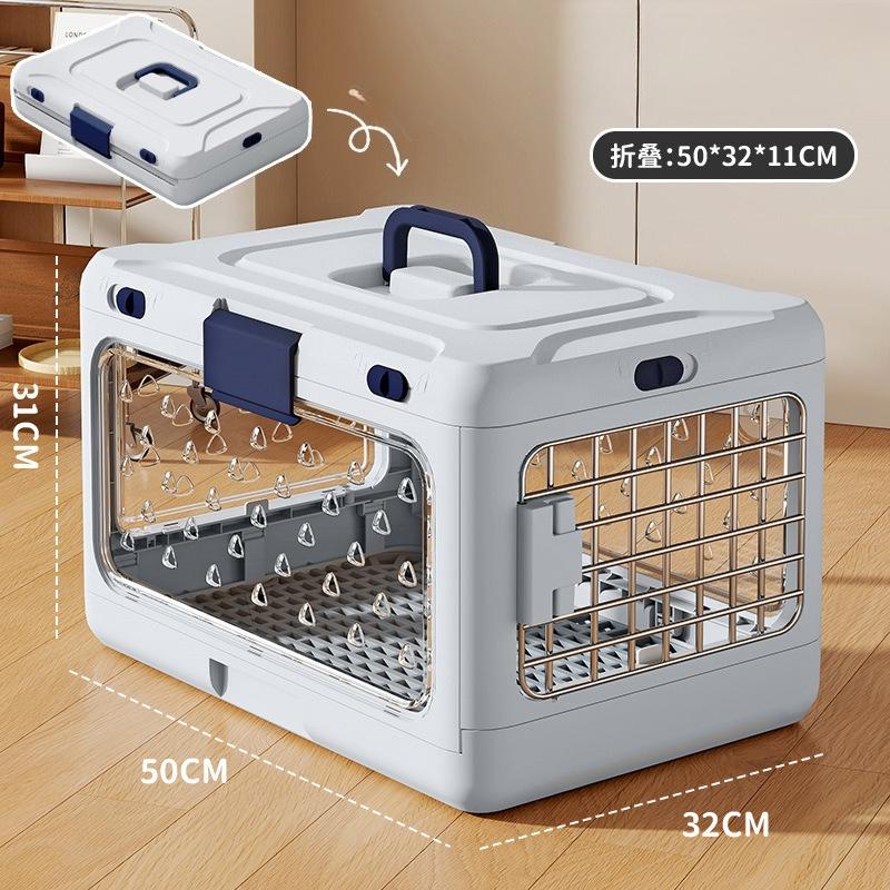 PP Plastic Foldable Handheld Pet Air Carrier Portable Breathable Cat Travel Cage Large Capacity Transport Box For Car Travel Use серый
PP Plastic Foldable Handheld Pet Air Carrier Portable Breathable Cat Travel Cage Large Capacity Transport Box For Car Travel Use серый