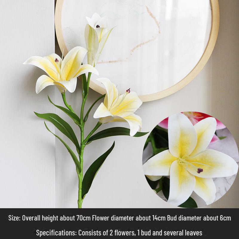 Set of 3 Small Artificial Lily Flower Headdress with PU Feel for Wedding and Decor
Set of 3 Small Artificial Lily Flower Headdress with PU Feel for Wedding and Decor