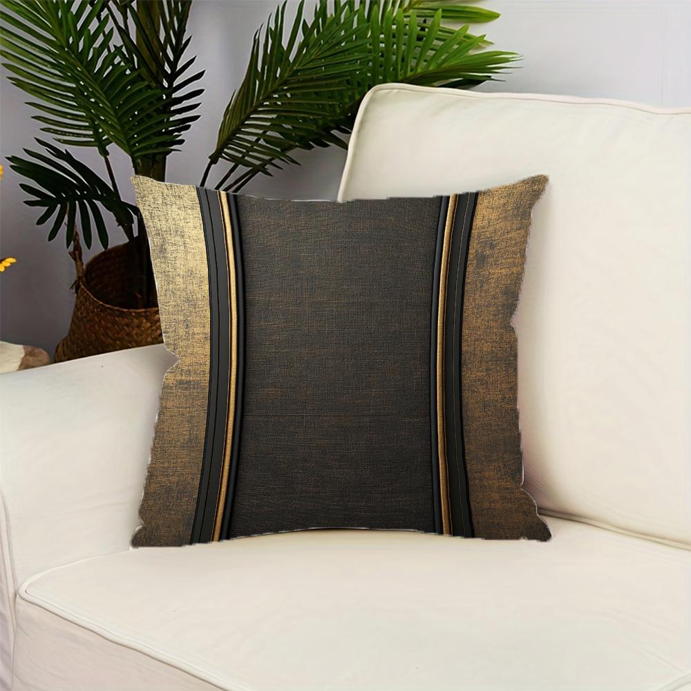 Black and Gold Luxury Geometric Pattern Print Decorative Polyester Cushion Cover Home Decor Pillowcase with Zipper 16x16Inch
Black and Gold Luxury Geometric Pattern Print Decorative Polyester Cushion Cover Home Decor Pillowcase with Zipper 16x16Inch