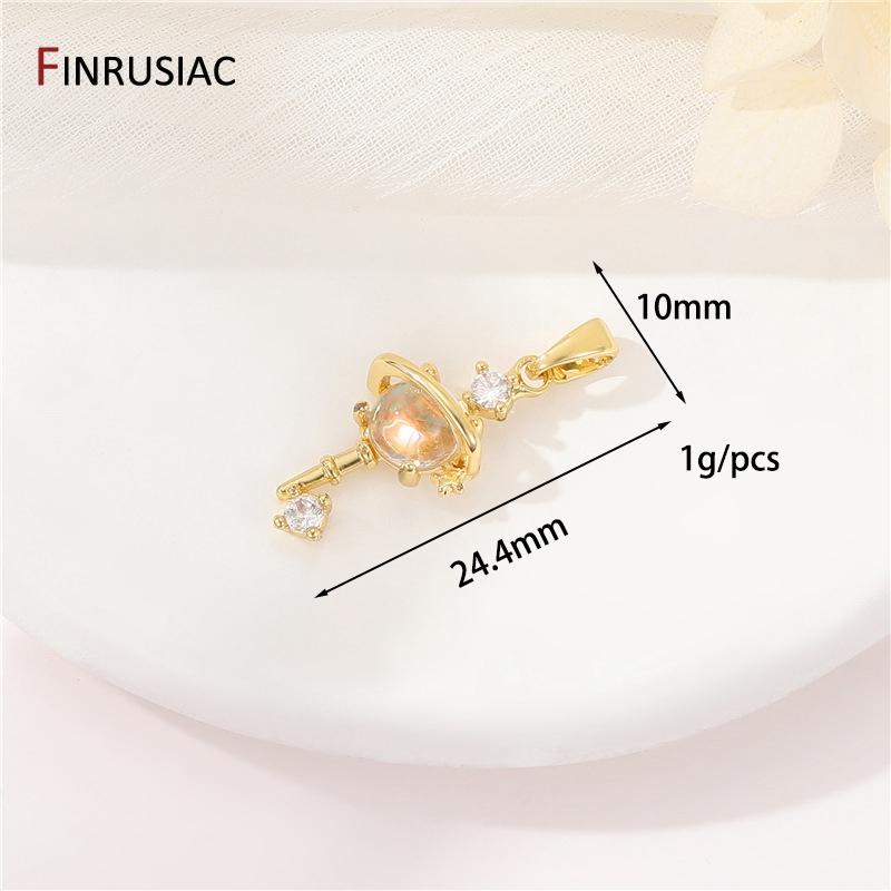 14K Gold Plated Brass Zircon Cute Cat/Key/Bowknot Charms For DIY Women Pendant Necklace Jewelry Making Supplies Findings 1 piece
14K Gold Plated Brass Zircon Cute Cat/Key/Bowknot Charms For DIY Women Pendant Necklace Jewelry Making Supplies Findings 1 piece