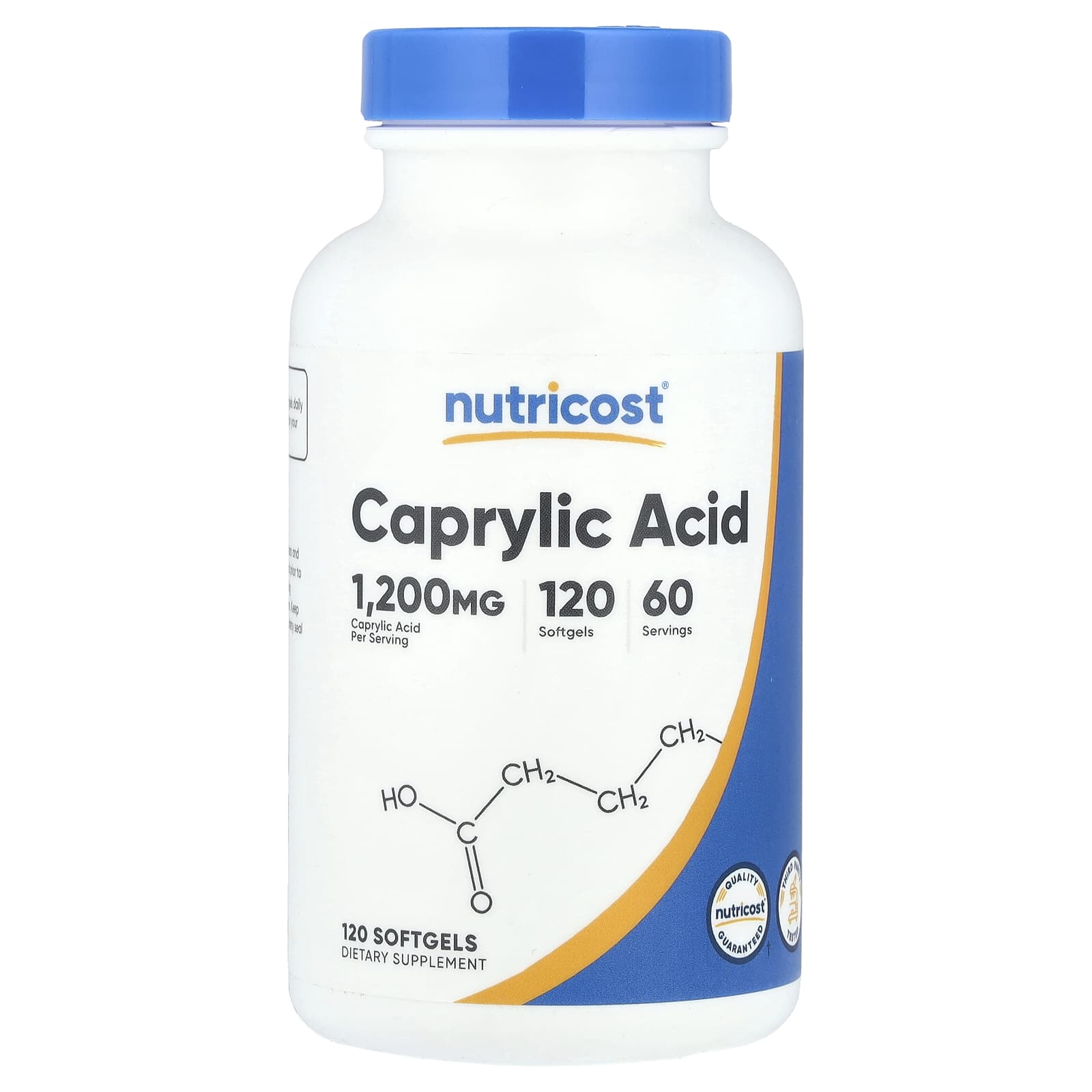 Nutricost, caprylic acid, 1,200mg, 120 softgels (600mg per softgel)
Nutricost, caprylic acid, 1,200mg, 120 softgels (600mg per softgel)