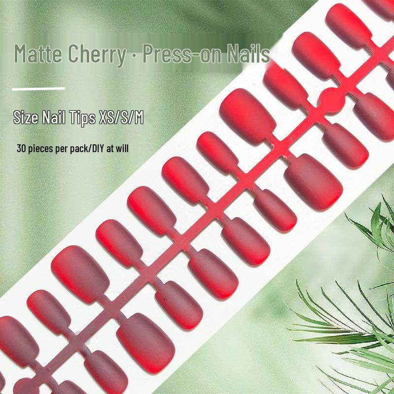 Deep Wine Red Frosted Cherry Cat Eye Press-On Nails - Matte Velvet Autumn/Winter Nail Art
Deep Wine Red Frosted Cherry Cat Eye Press-On Nails - Matte Velvet Autumn/Winter Nail Art