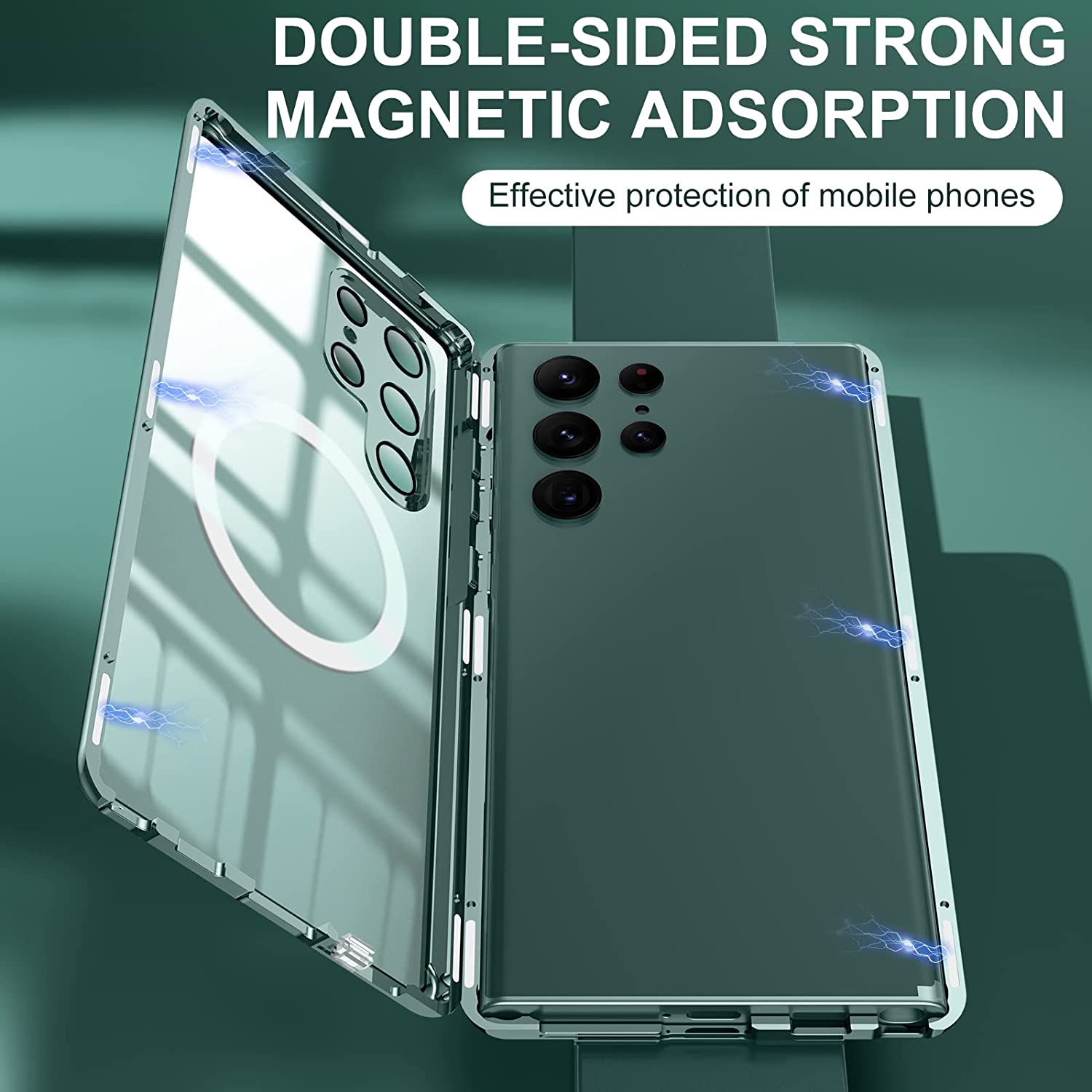 For Samsung Galaxy S22 Ultra 5G Phone Case Matte PC+Metal+ Tempered Glass Magnetic Cover Gold
For Samsung Galaxy S22 Ultra 5G Phone Case Matte PC+Metal+ Tempered Glass Magnetic Cover Gold
