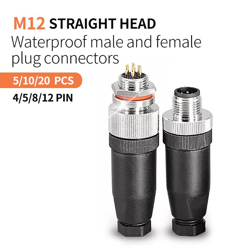 5 PCS M12 sensor connector waterproof male&female plug screw threaded coupling 3 4 5 8 12 Pin A type sensor connectors 5 PCS
5 PCS M12 sensor connector waterproof male&female plug screw threaded coupling 3 4 5 8 12 Pin A type sensor connectors 5 PCS