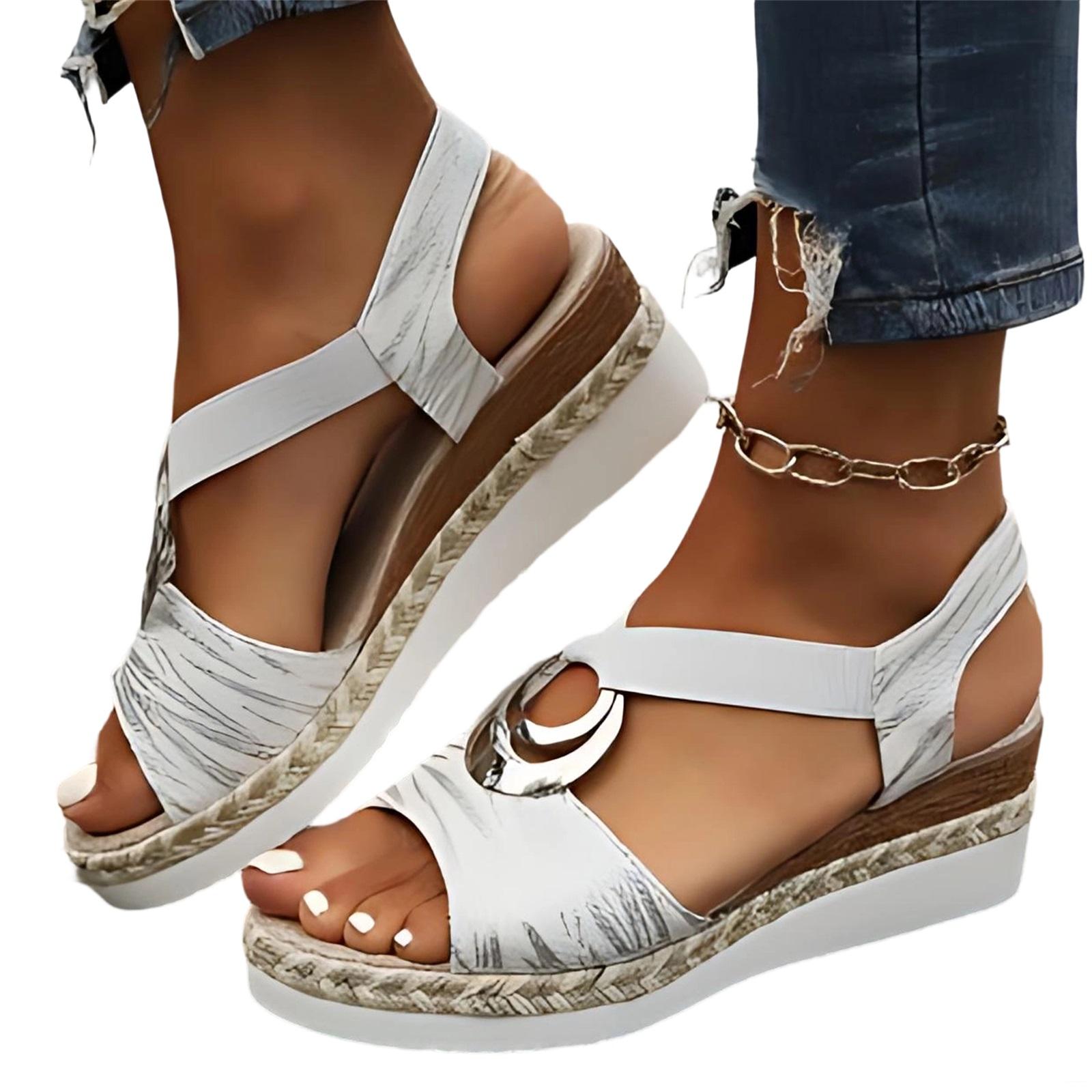Women s Fashionable Casual Plus-Size Metal-Buckle Peep-Toe Sandals 43 білий
Women s Fashionable Casual Plus-Size Metal-Buckle Peep-Toe Sandals 43 білий