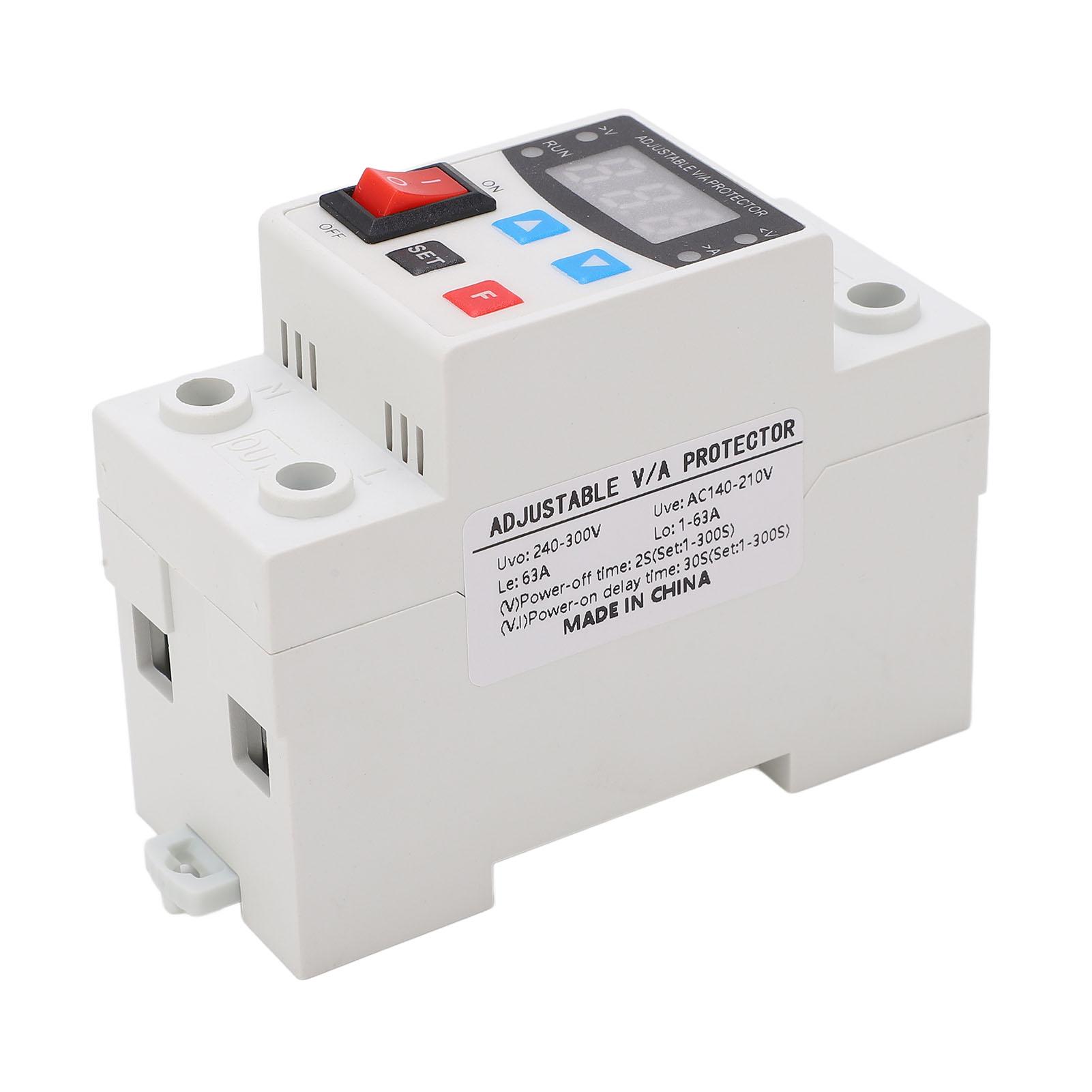 Over Under Voltage Protector Adjustable Digital Display Voltage Current Protective Device Arrester
Over Under Voltage Protector Adjustable Digital Display Voltage Current Protective Device Arrester