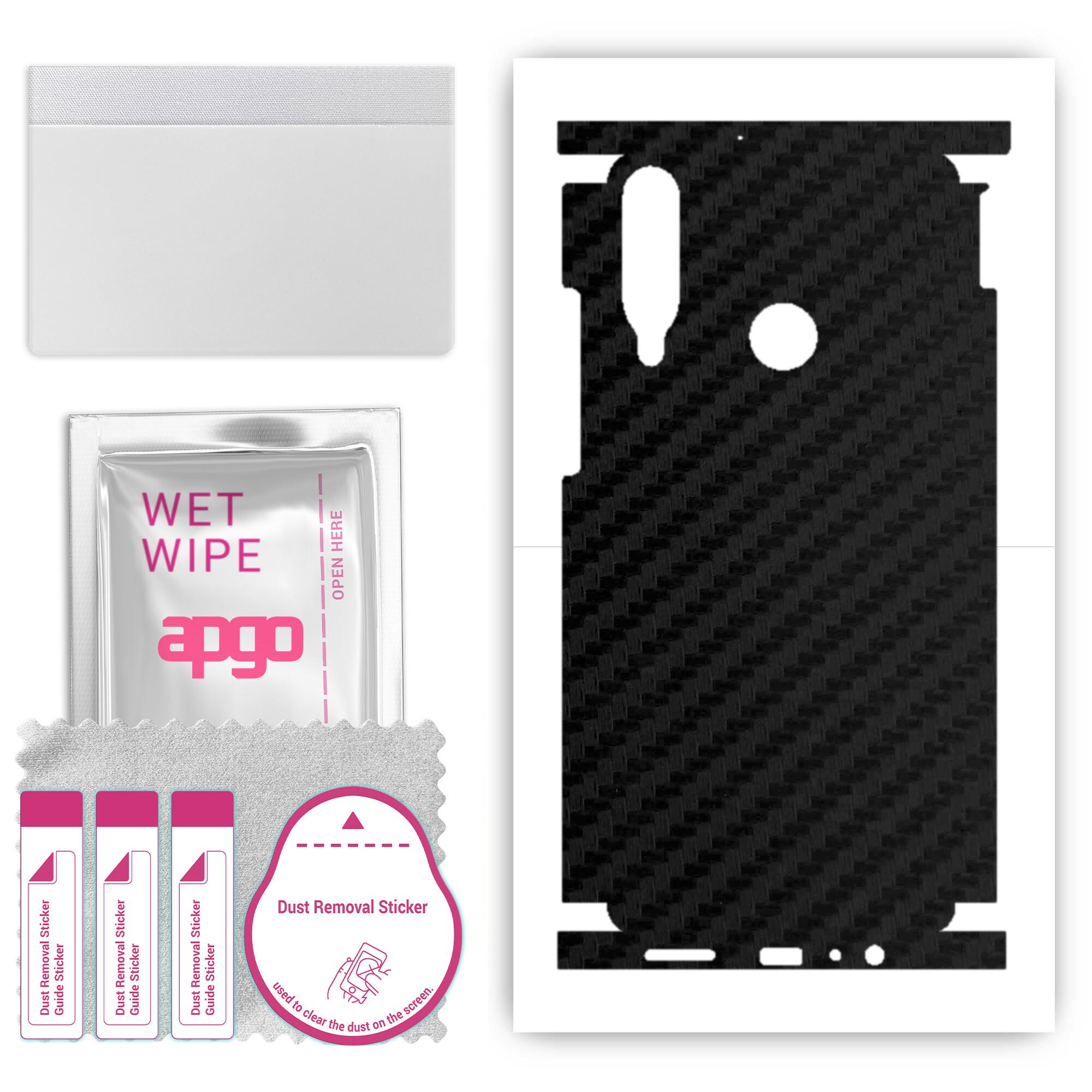 apgo Protective Skin Sticker for the back+sides compatible with Huawei Y6p, Full Wrap Film, Foil, Vinyl - Pattern Carbon Black
apgo Protective Skin Sticker for the back+sides compatible with Huawei Y6p, Full Wrap Film, Foil, Vinyl - Pattern Carbon Black