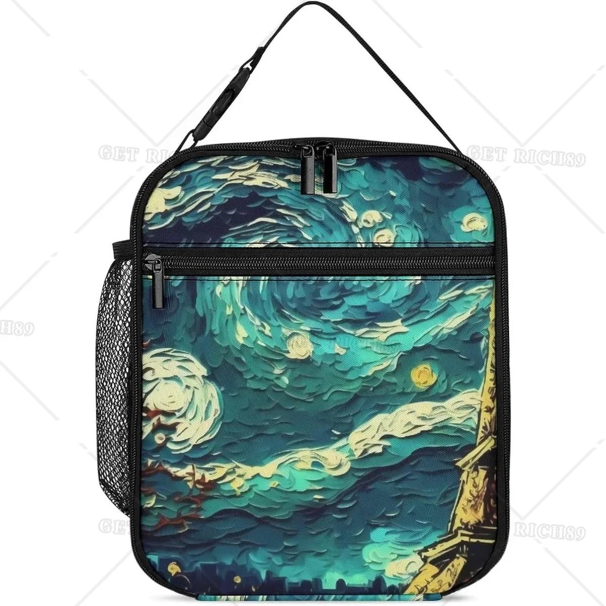 Starrys-night-paris Rectangular Lunch Bag Insulated Portable Lunch Box Tote Bags for Adults Men Women Travel Picnic Office Gifts 26x21x11CM бежевий
Starrys-night-paris Rectangular Lunch Bag Insulated Portable Lunch Box Tote Bags for Adults Men Women Travel Picnic Office Gifts 26x21x11CM бежевий
