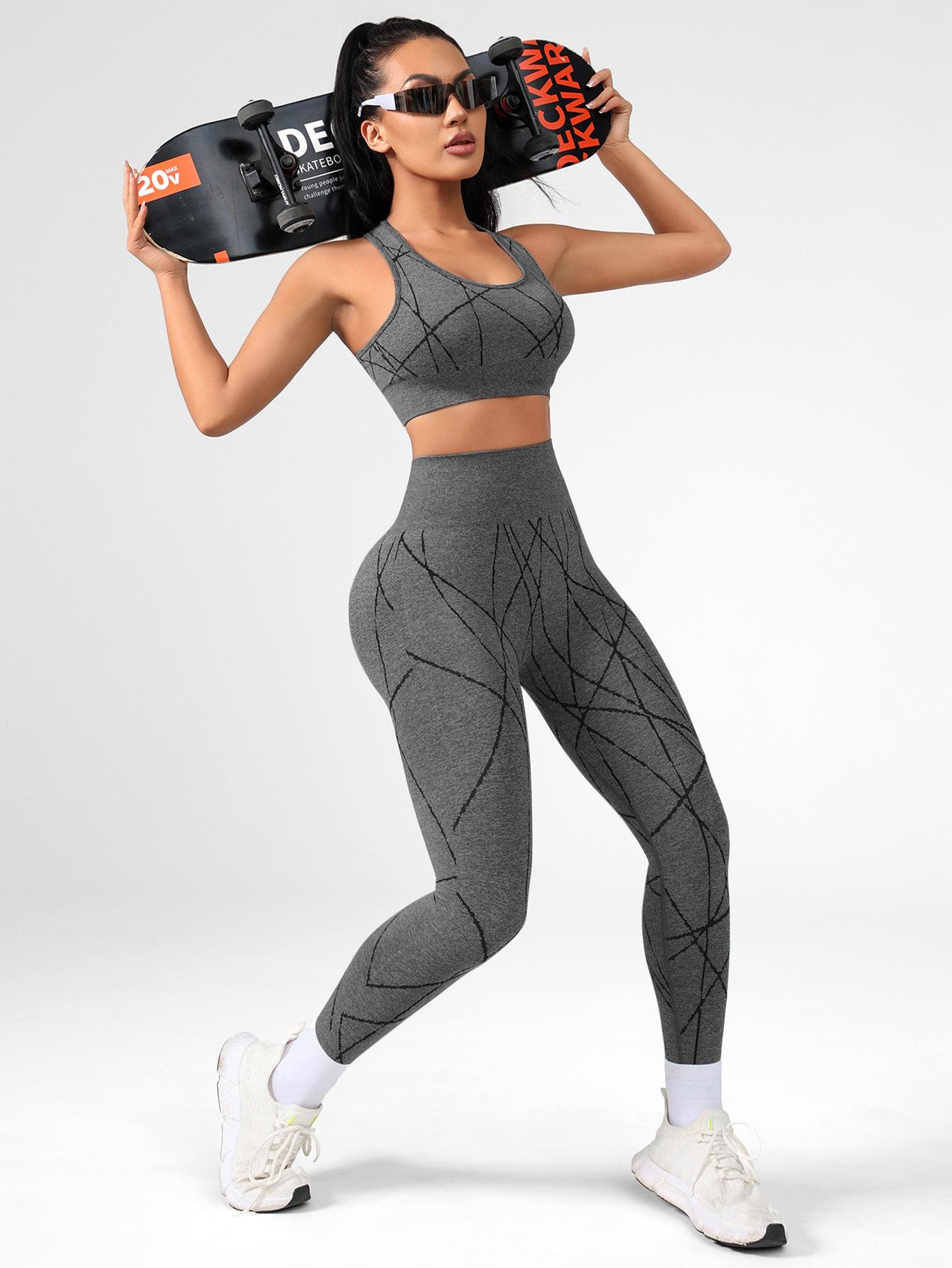 JYL Seamless High Waist Yoga Pants Hip Lifting Sweat Sports Set L bittersweet кольору
JYL Seamless High Waist Yoga Pants Hip Lifting Sweat Sports Set L bittersweet кольору