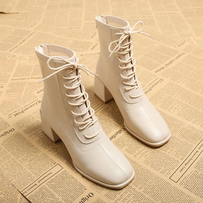 Fashion Elegant with Medium Heels Lace-up Women s Ankle Boots Square Toe Fleece-Lined Booties Autumn Winter Leather Female Short Shoes 35
Fashion Elegant with Medium Heels Lace-up Women s Ankle Boots Square Toe Fleece-Lined Booties Autumn Winter Leather Female Short Shoes 35