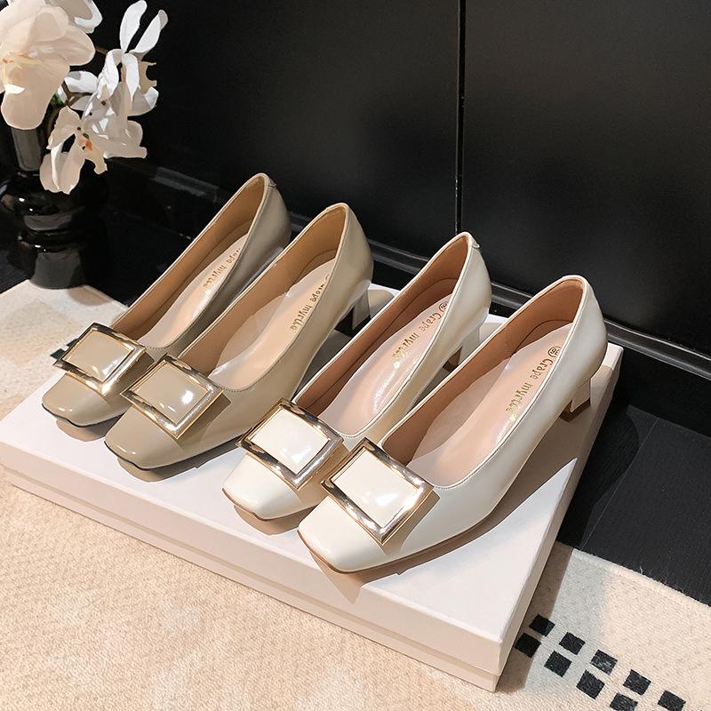 , new temperament in spring and autumn, square head commuting, shallow mouth square buckle, banana and single shoes, women s leather. 34
, new temperament in spring and autumn, square head commuting, shallow mouth square buckle, banana and single shoes, women s leather. 34