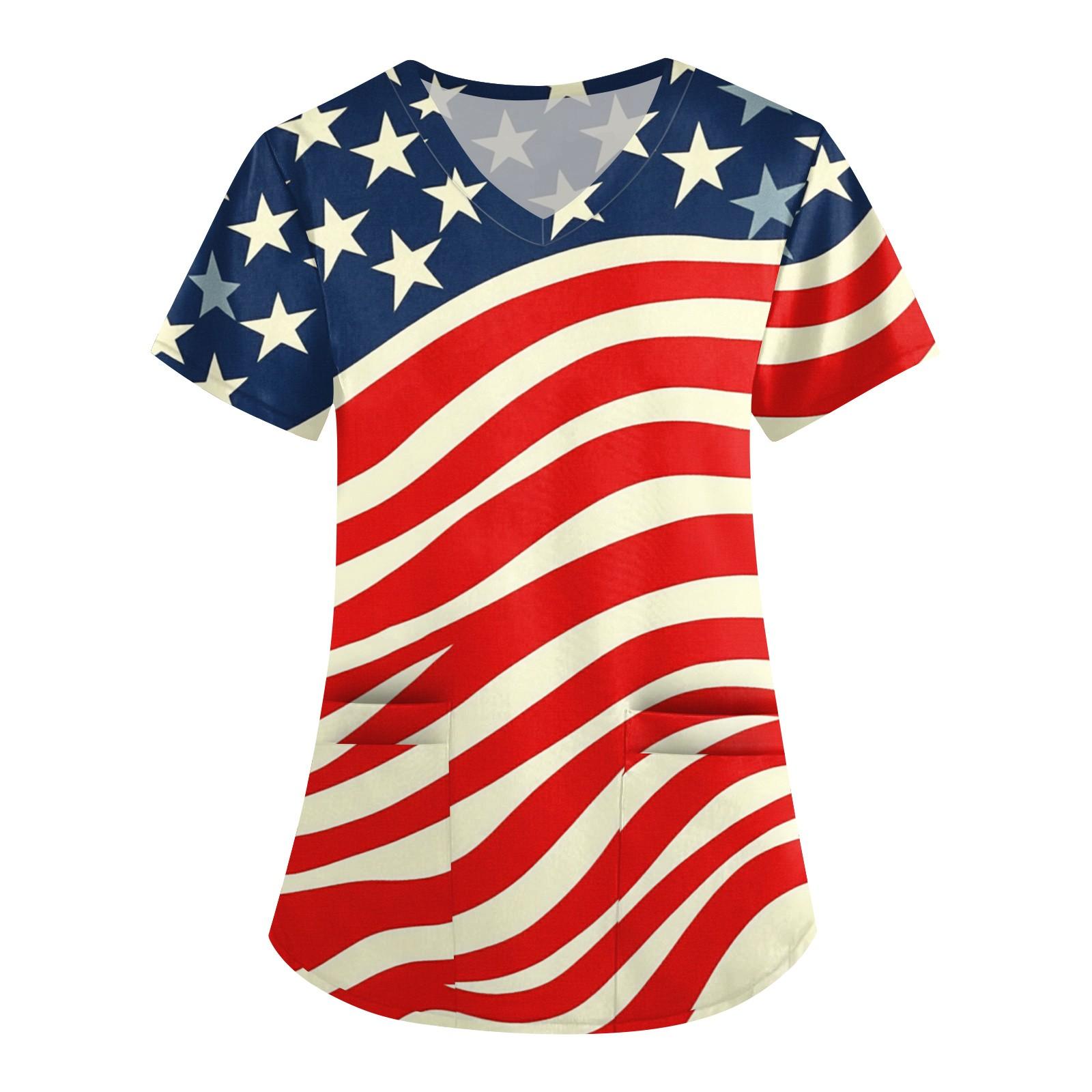 Women s Fashion V-neck Short-sleeved Work Dress With Pockets Independence Day Printed Top Carer Suit XL червоний
Women s Fashion V-neck Short-sleeved Work Dress With Pockets Independence Day Printed Top Carer Suit XL червоний