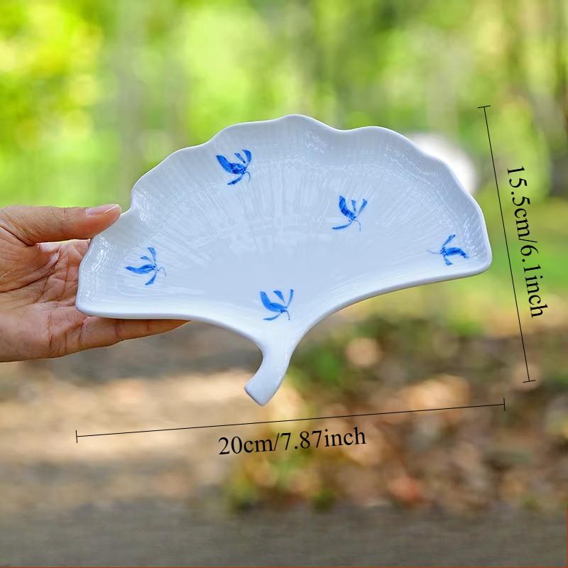 1pc Ceramic Kiln Turned Fruit Dish Chinese Style Ginkgo Leaf Dessert Plate Teapot Holder Household Dry Foam Pad Bread Plate
1pc Ceramic Kiln Turned Fruit Dish Chinese Style Ginkgo Leaf Dessert Plate Teapot Holder Household Dry Foam Pad Bread Plate
