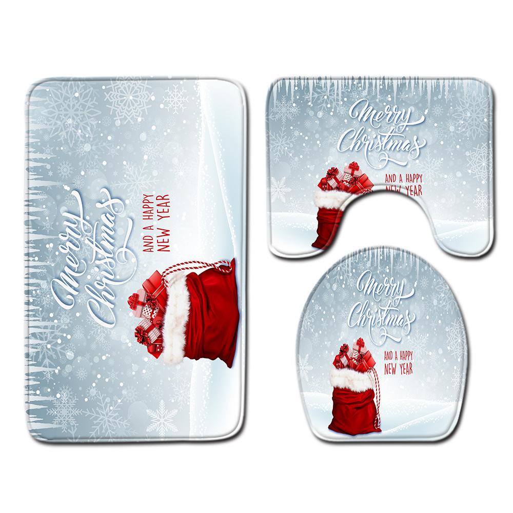 Christmas Bathroom Floor Mat Toilet Three-Piece Set 45cmx75cm
Christmas Bathroom Floor Mat Toilet Three-Piece Set 45cmx75cm