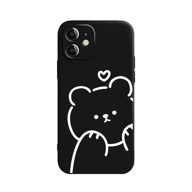 Cute Simple Bear Paired Couple Phone Case For iPhone 16 15 13 12 11 14 Pro Max Mini XR X XS 7 8 Plus SE Cartoon Cover Fundas iPhone 7 8 SE
Cute Simple Bear Paired Couple Phone Case For iPhone 16 15 13 12 11 14 Pro Max Mini XR X XS 7 8 Plus SE Cartoon Cover Fundas iPhone 7 8 SE