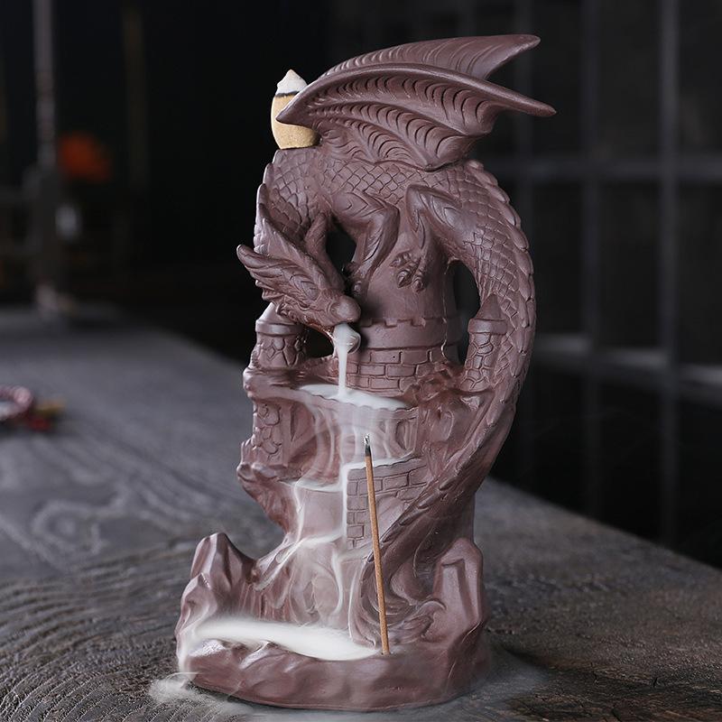 Purple Clay Dragon Pterosaur Backflow Incense Burner Home Office Decor Crafts Ornament Incense Stick Holder коричневий
Purple Clay Dragon Pterosaur Backflow Incense Burner Home Office Decor Crafts Ornament Incense Stick Holder коричневий