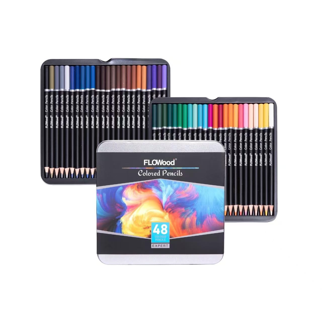 FLOwood Colored Pencil for Smooth Wooden 48-Color Set, Artists, 3.0mm Core, Layerable,
FLOwood Colored Pencil for Smooth Wooden 48-Color Set, Artists, 3.0mm Core, Layerable,