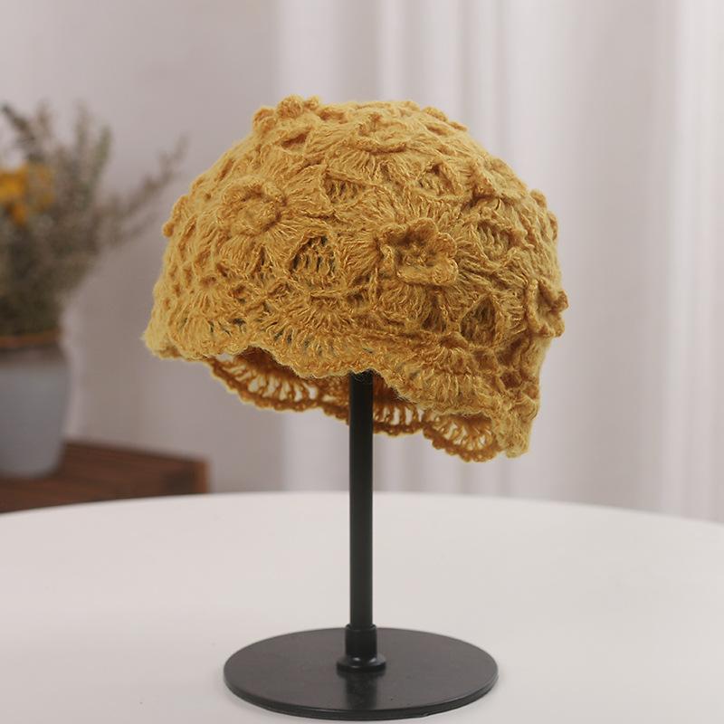 Жіноча мила модна в’язана вовняна шапка з порожнистими головними уборами в стилі ретро в стилі мережива 55-60cm
Жіноча мила модна в’язана вовняна шапка з порожнистими головними уборами в стилі ретро в стилі мережива 55-60cm