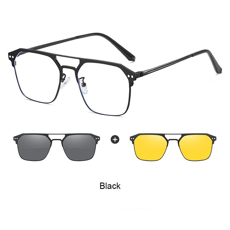 Magnet Clip Square Myopia Sunglasses 3 In 1 Clip On Metal Frames Prescription Computer Eyewear For Men Women 0
Magnet Clip Square Myopia Sunglasses 3 In 1 Clip On Metal Frames Prescription Computer Eyewear For Men Women 0