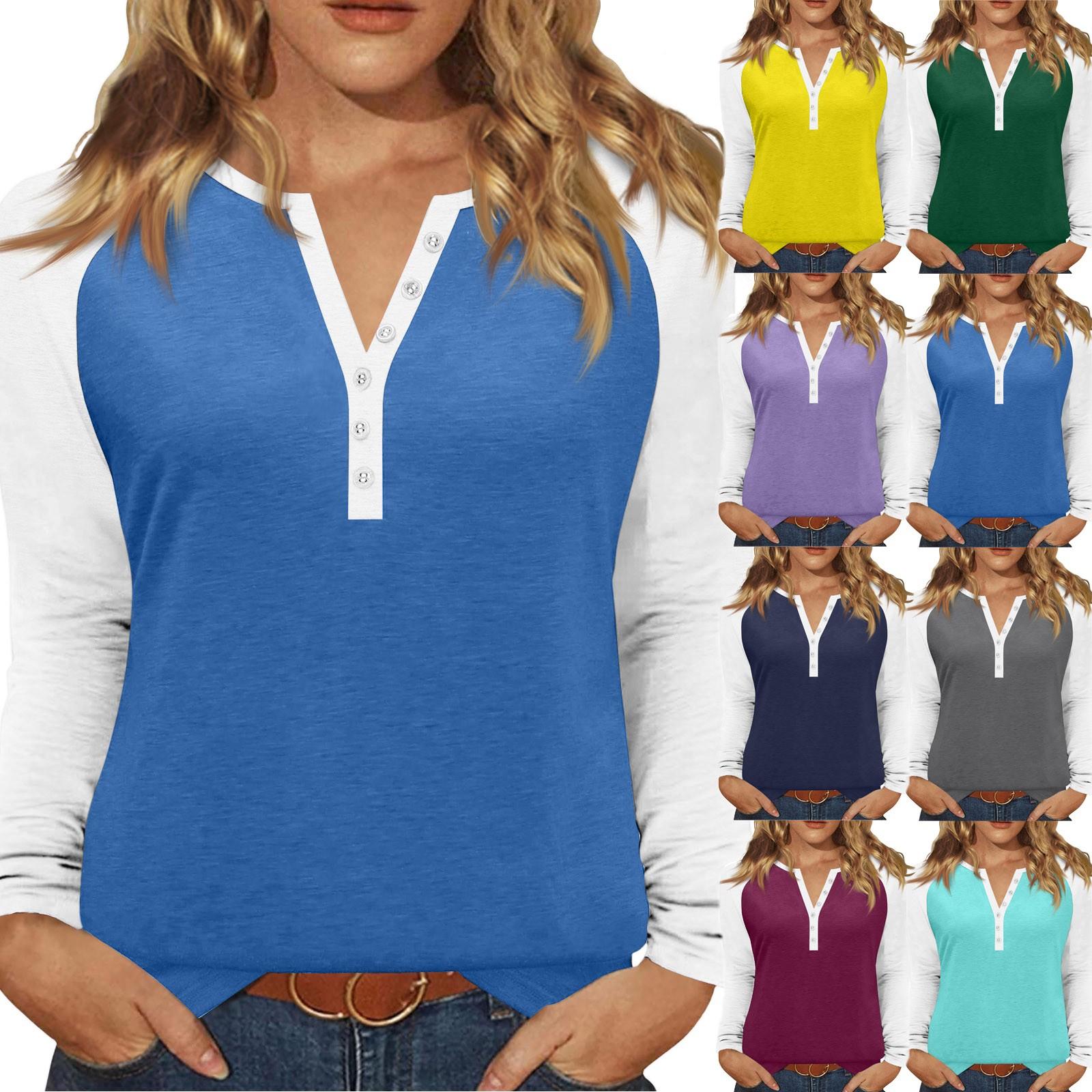Women s T Shirt Color Block Button Long Sleeve Daily Weekend Fashion Basic V- Neck Regular Top M
Women s T Shirt Color Block Button Long Sleeve Daily Weekend Fashion Basic V- Neck Regular Top M
