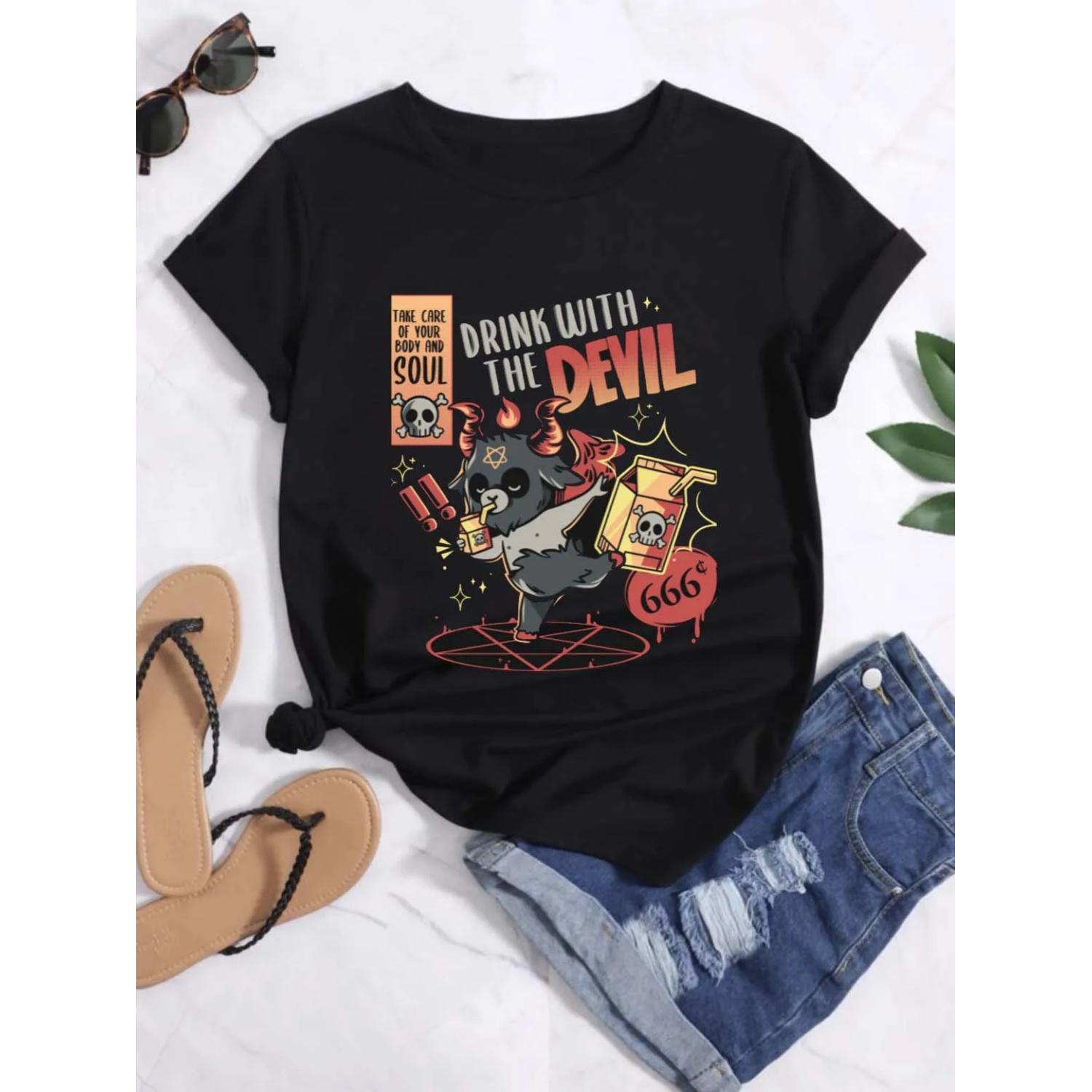 Trendy Street New O-Neck T-Shirt Short Sleeved Fashion Casual Women s Printed Women s Printed Pattern Basic Top Fun T-Shirt. S чёрный
Trendy Street New O-Neck T-Shirt Short Sleeved Fashion Casual Women s Printed Women s Printed Pattern Basic Top Fun T-Shirt. S чёрный