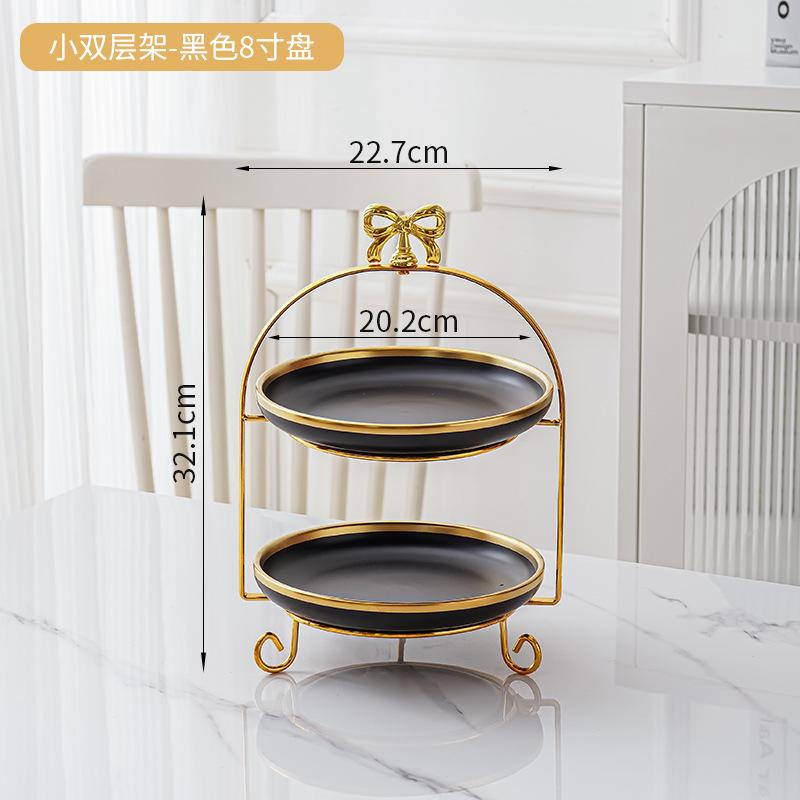 Golden Edged Double-layer Ceramic Tray, Cake Rack, Snack, Fruit Tray, Afternoon Tea Dessert Display Stand, Metal Bow Bracket
Golden Edged Double-layer Ceramic Tray, Cake Rack, Snack, Fruit Tray, Afternoon Tea Dessert Display Stand, Metal Bow Bracket