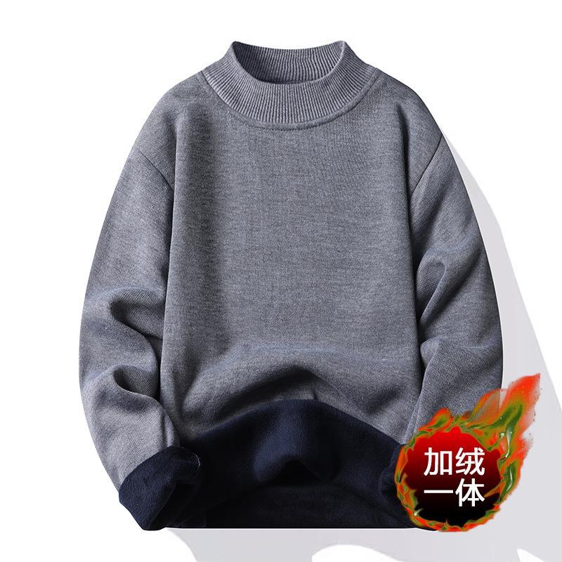 Autumn and winter men s fashion versatile semi-turtleneck bottoming sweater men s fleece solid color integrated fleece warm knitted bottoming shirt 5XL темно-сірий
Autumn and winter men s fashion versatile semi-turtleneck bottoming sweater men s fleece solid color integrated fleece warm knitted bottoming shirt 5XL темно-сірий