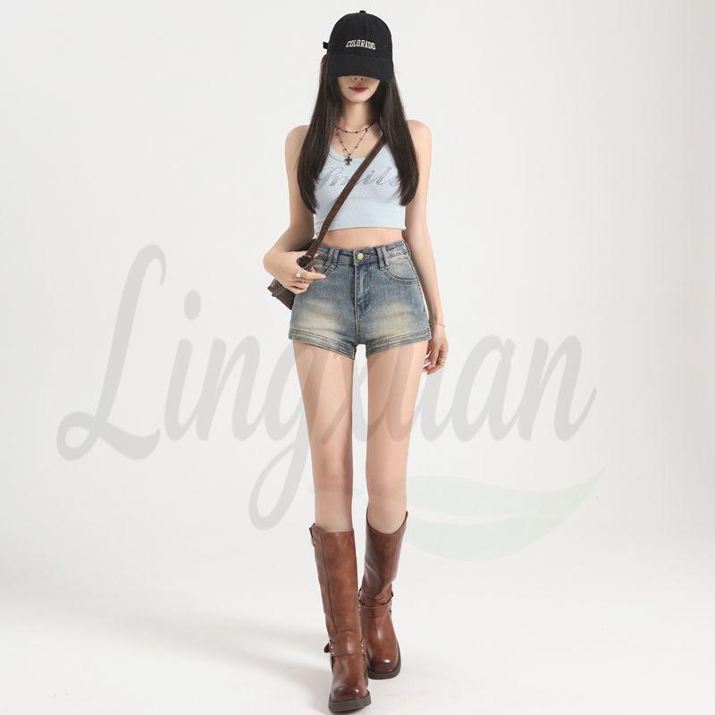 American Retro High-Waist Denim Hot Pants for Women - Slimming A-line Style for Summer 2026 Extra Small синій
American Retro High-Waist Denim Hot Pants for Women - Slimming A-line Style for Summer 2026 Extra Small синій