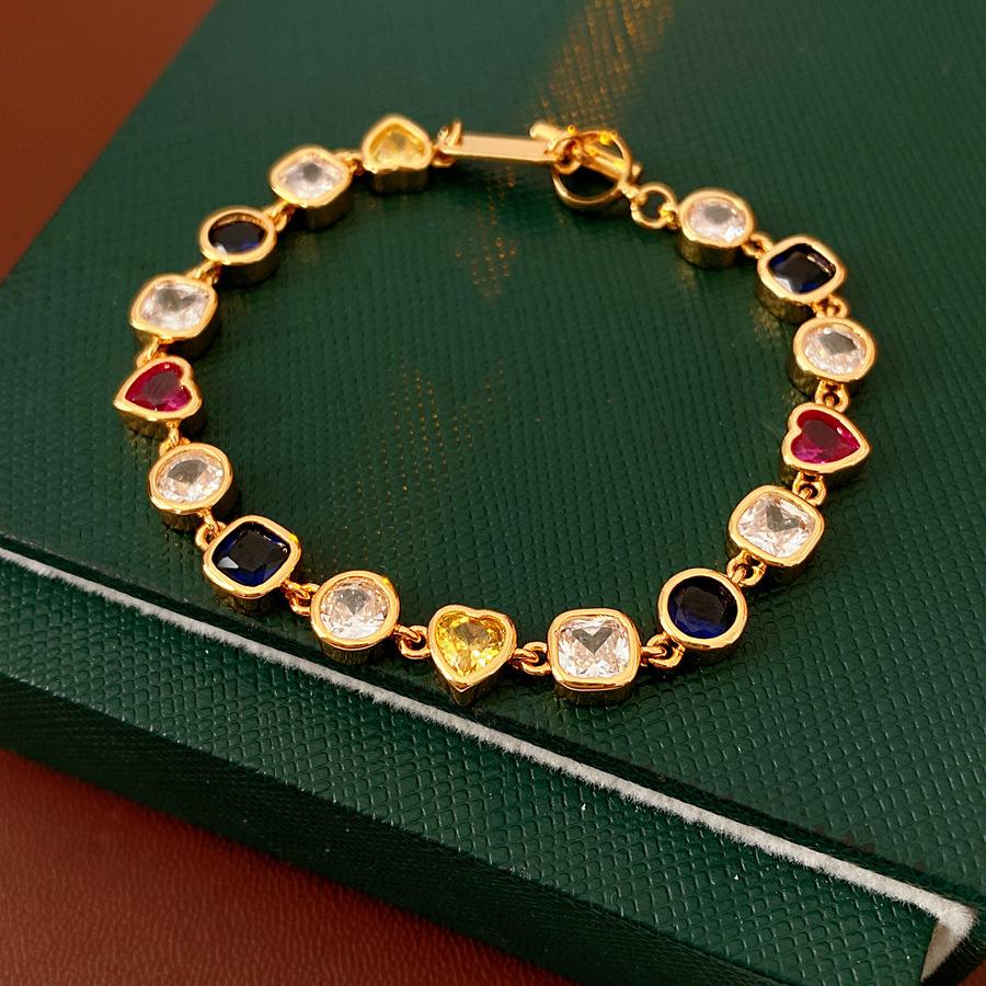 18K Gold Plated Zircon Heart Bracelet - Elegant and Versatile Women s Jewelry
18K Gold Plated Zircon Heart Bracelet - Elegant and Versatile Women s Jewelry