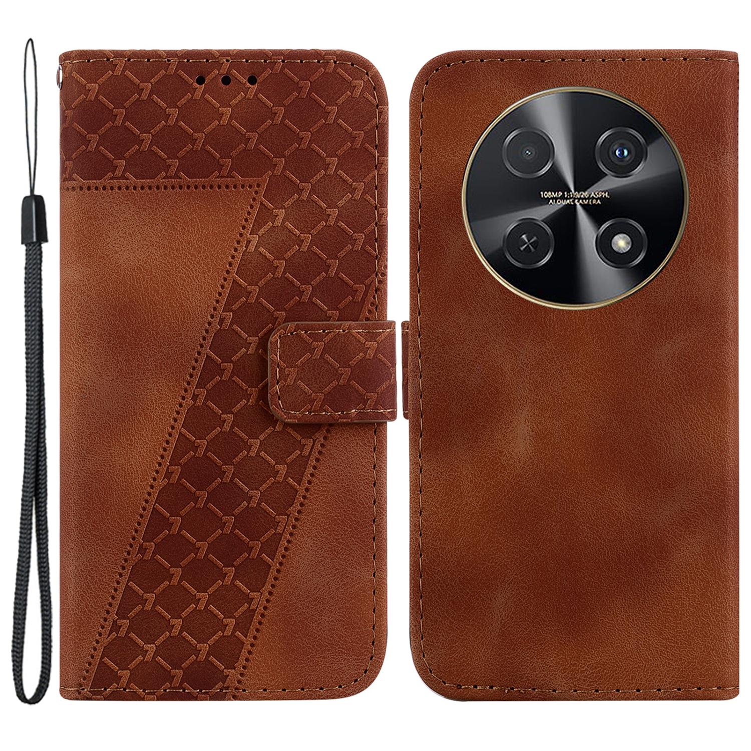 For Huawei nova 12i 4G Case 7-Shaped Pattern Leather Shockproof Phone Cover Brown
For Huawei nova 12i 4G Case 7-Shaped Pattern Leather Shockproof Phone Cover Brown