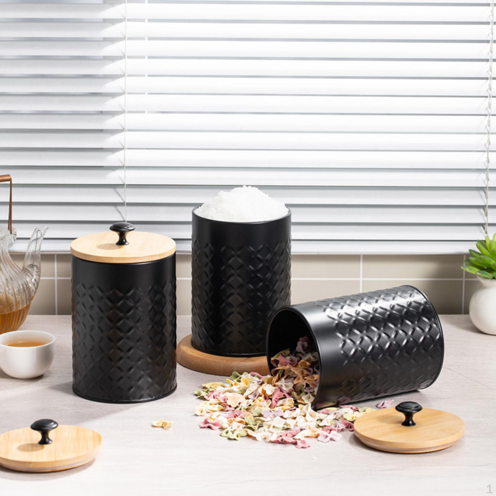 3 шт. Контейнер для кофе, чая, сахара, набор кухонных канистр, герметичные банки для хранения продуктов в деревенском стиле чёрный
3 шт. Контейнер для кофе, чая, сахара, набор кухонных канистр, герметичные банки для хранения продуктов в деревенском стиле чёрный