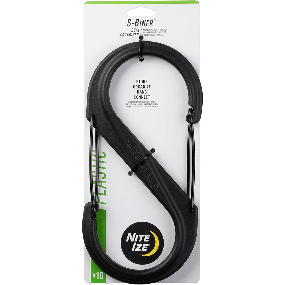Nite Ize Big S-Biner #10 Black Durable Multi-Use Carabiner Clip 5.5 in Long
Nite Ize Big S-Biner #10 Black Durable Multi-Use Carabiner Clip 5.5 in Long