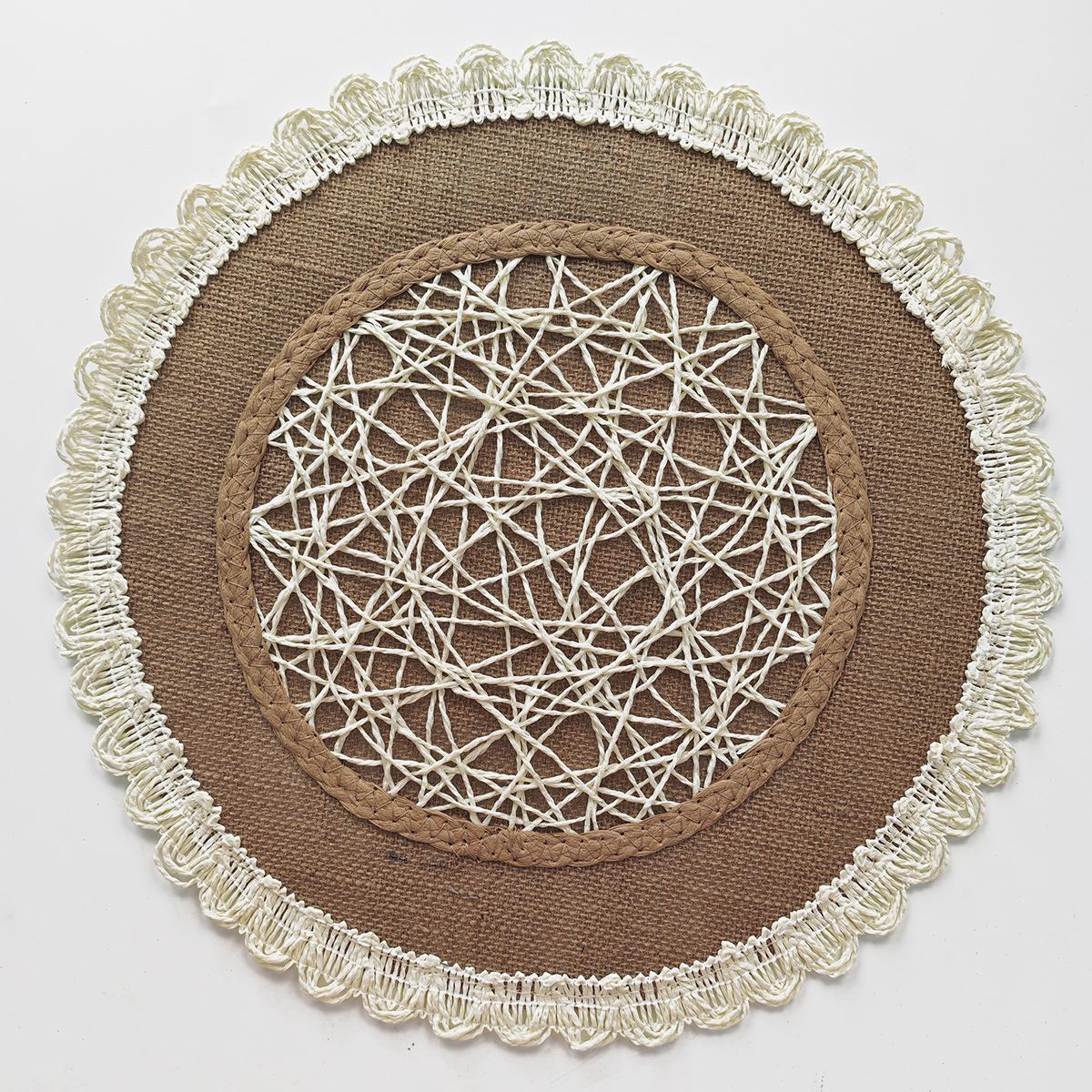 Nordic Jute and Cotton Woven Placemat - Heat-Resistant Table Decor Mat Diameter 38cm
Nordic Jute and Cotton Woven Placemat - Heat-Resistant Table Decor Mat Diameter 38cm